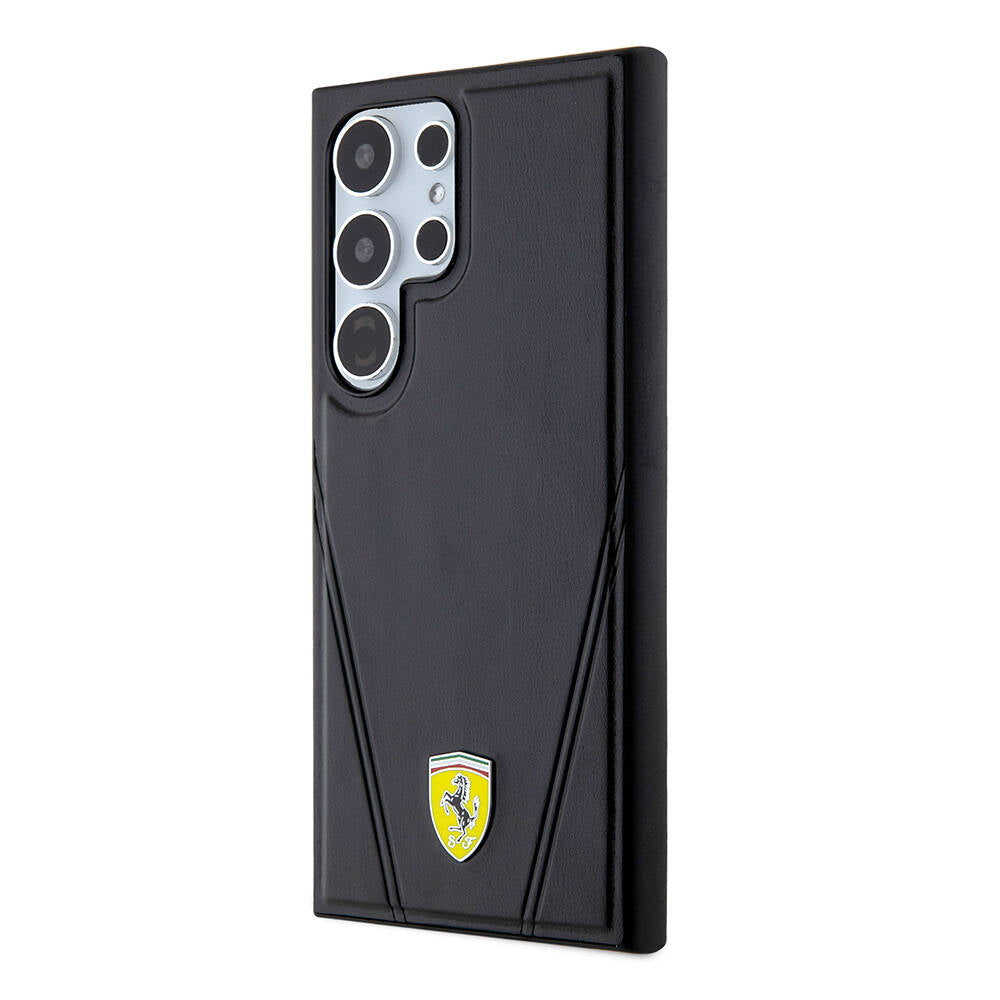 Ferrari Galaxy S24 Ultra Orjinal Lisanslı M-safe Şarj Özellikli Sıcak Baskı V Çizgili Deri Kılıf Ferrari Galaxy S24 Ultra Orjinal Lisanslı M-safe Şarj Özellikli Sıcak Baskı V Çizgili Deri Kılıf